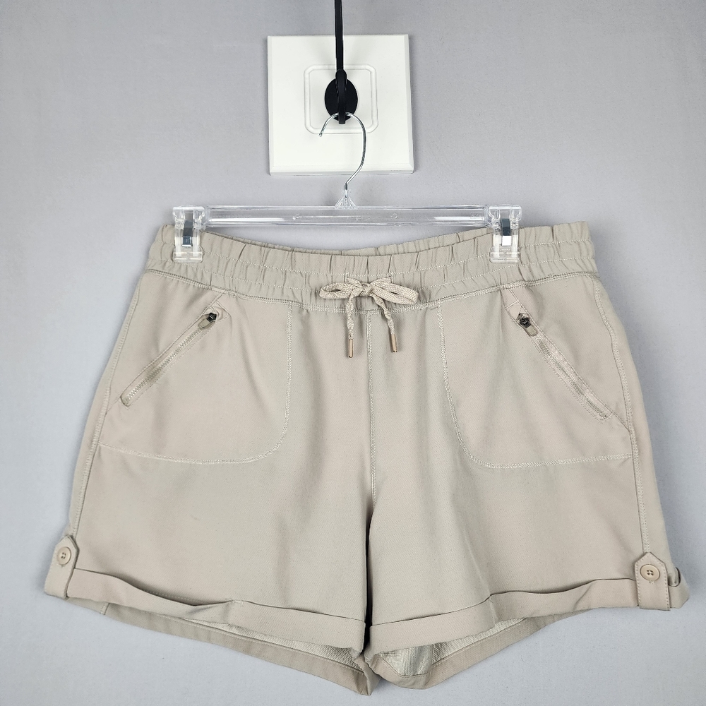 Tangerine Tan Shorts Exercise Lightweight Nylon Pockets Womens Size XXL …